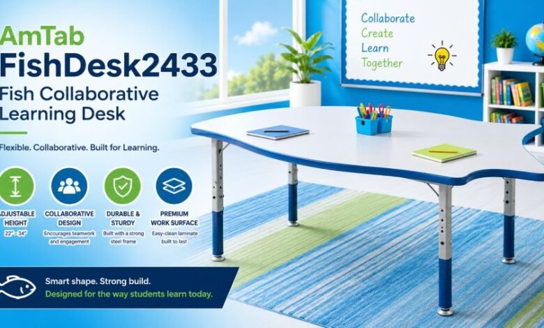 AmTab FishDesk2433 Fish Collaborative Learning Desk